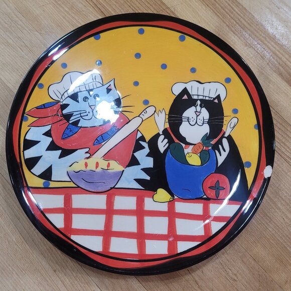 Catzilla Candace Reiter Cats in the Kitchen Circa 2000 8" Collector Plate - Picture 1 of 6
